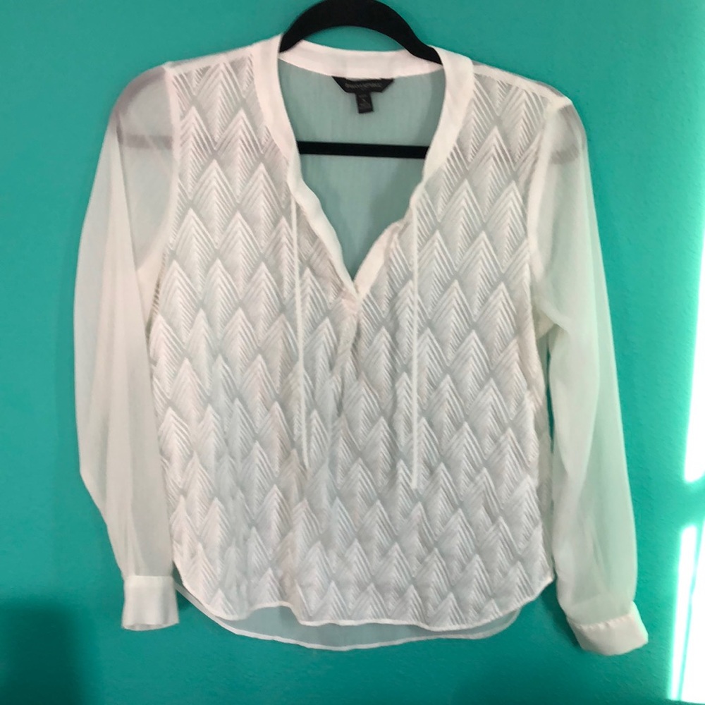 Banana Republic Sheer Long Sleeve Top